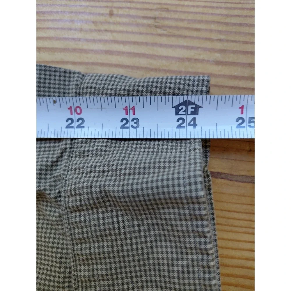 Vintage 90s Y2k Polo Ralph Lauren Hulton Shirt Mens L Brown Houndstooth‎ Cotton
